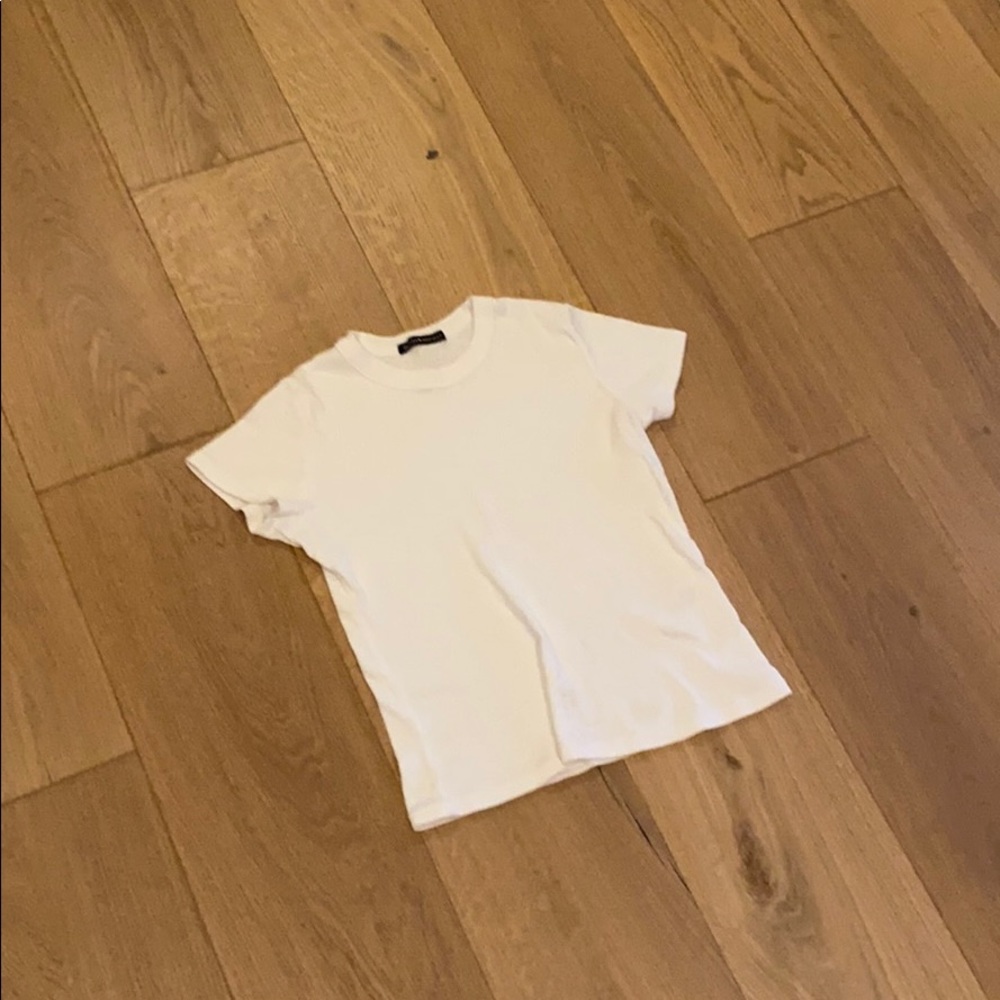 Tight, white Brandy Melville shirt!